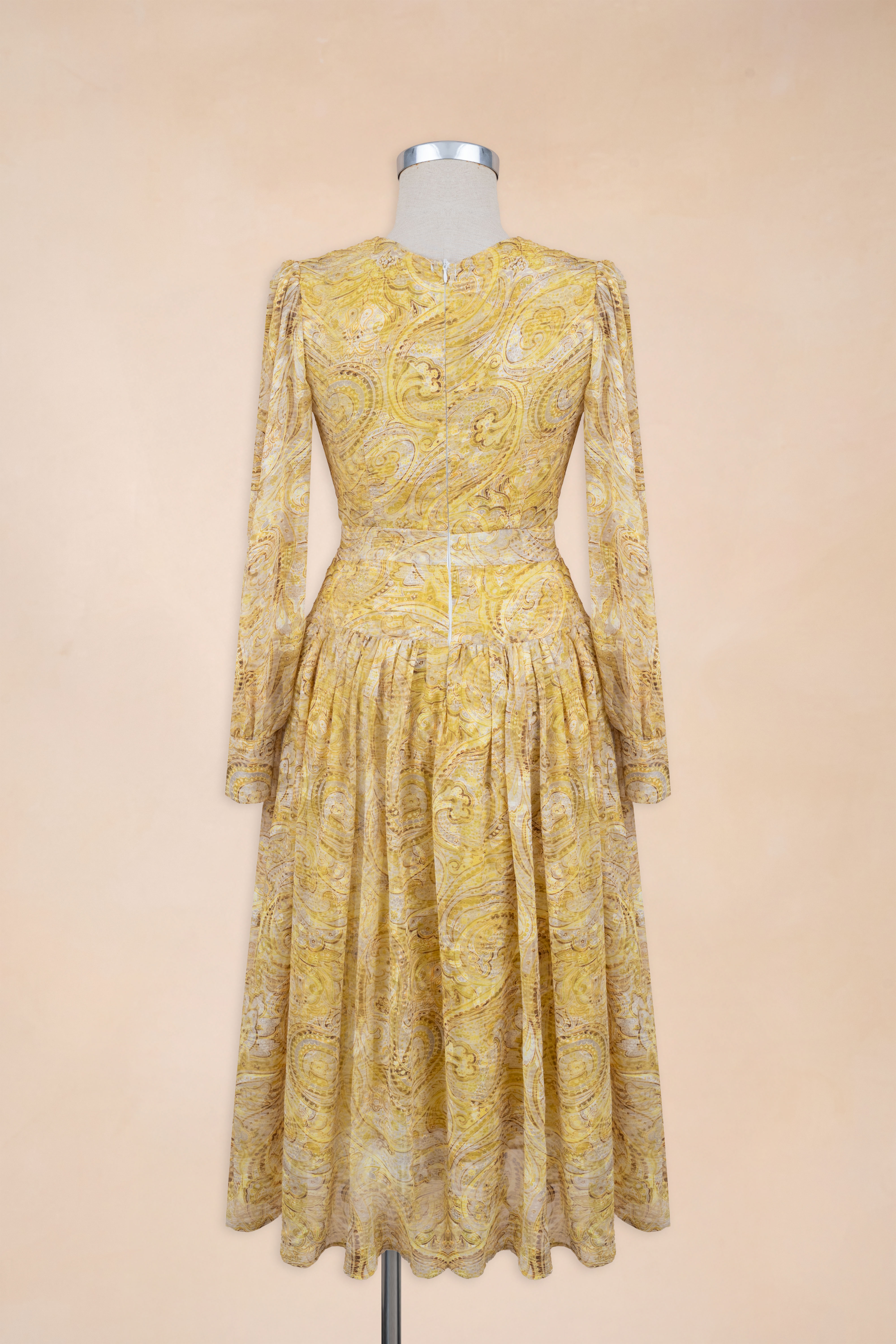 Đầm Xoè Ly Ngực Tay Bồng