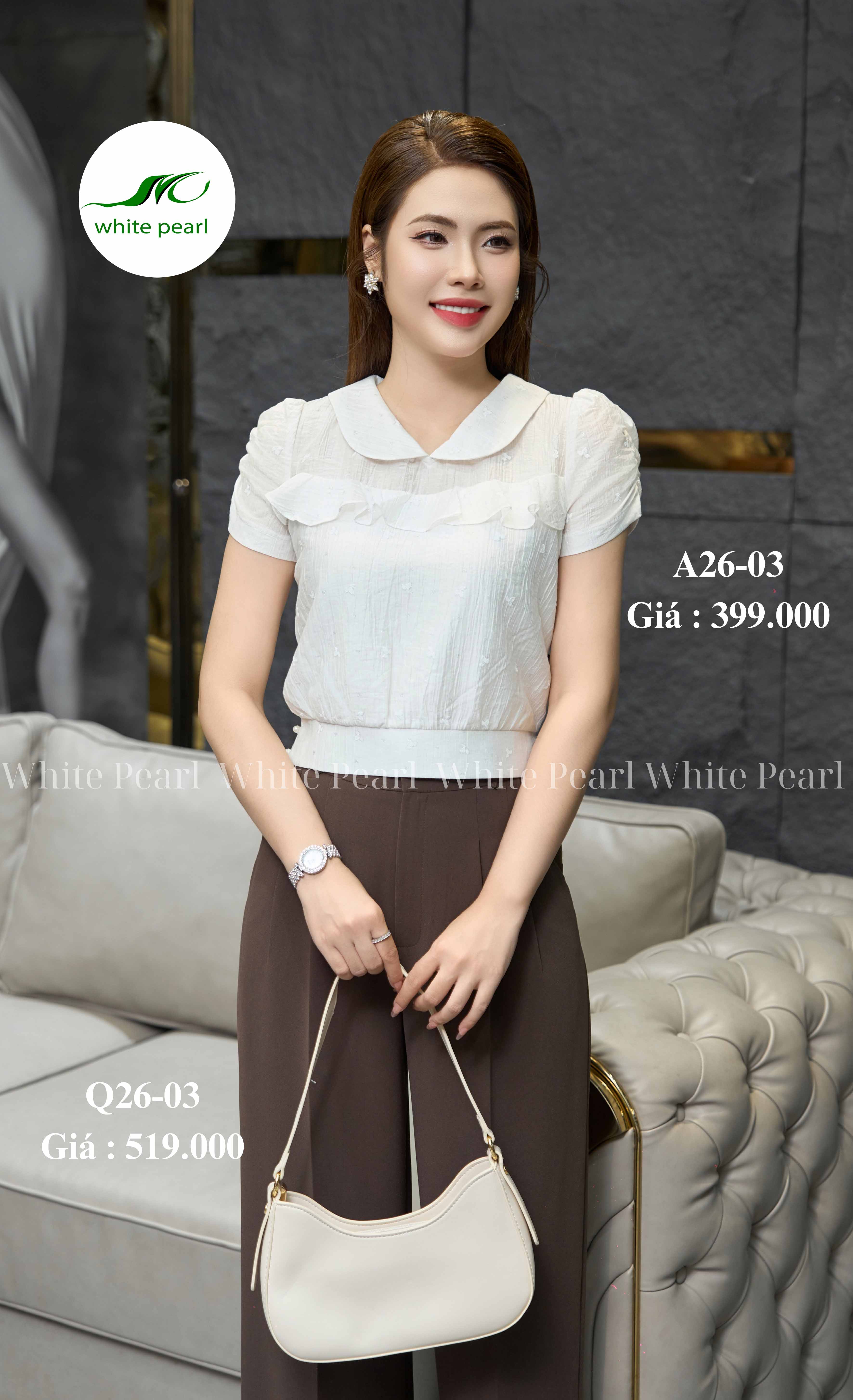 Áo bo bèo công chúa thời trang công sở White Pearl_thumbnail_2