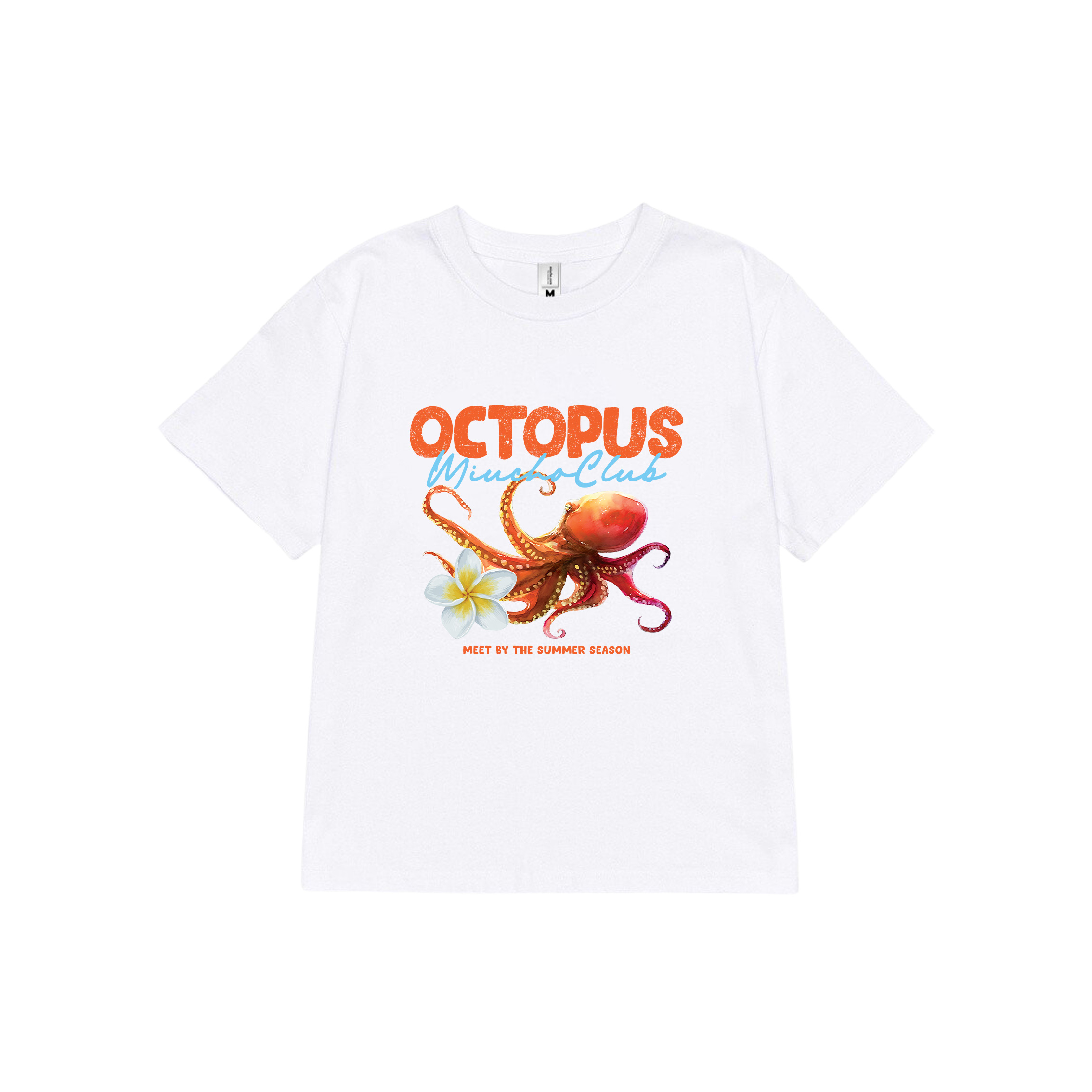 Áo baby tee form ôm hè biển 2229 Miucho cổ tròn vải cotton 4 chiều co giãn thoáng mát in mix