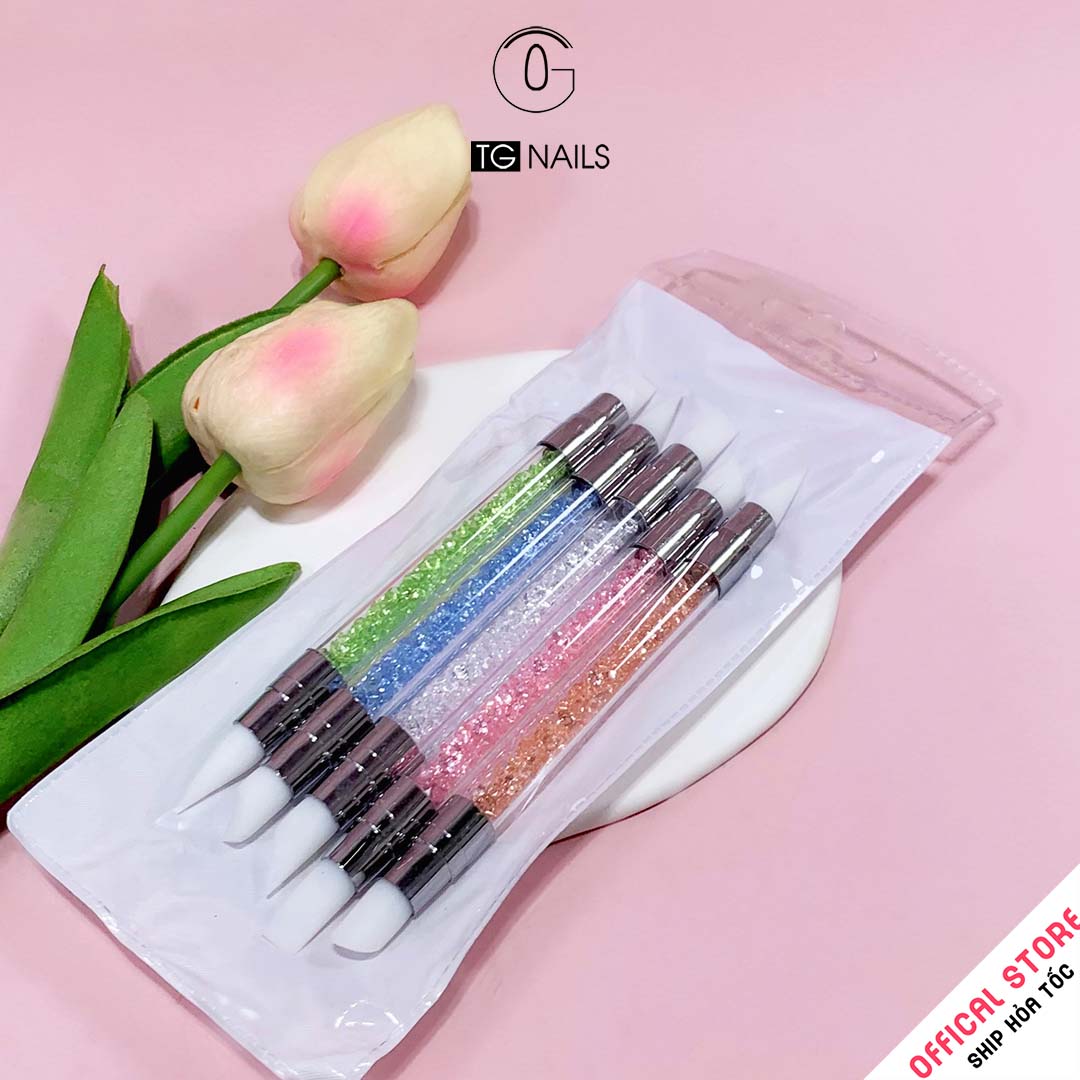 Bộ cọ vẽ móng tay, móng chân, chất liệu: cán nhựa, đầu silicone. Dài: 15cm._thumbnail_4