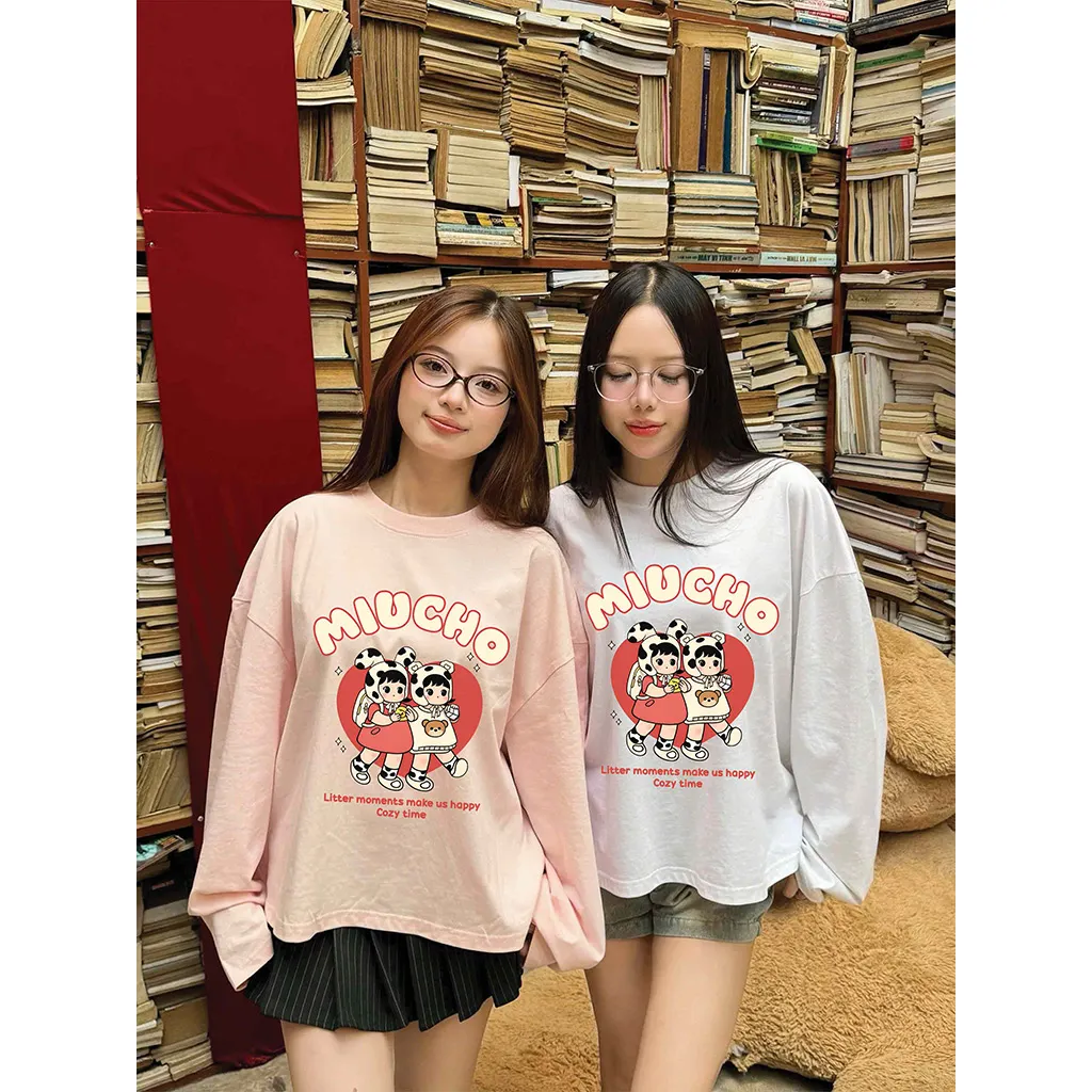 Áo thun nữ boxy tay dài Streetwear Miucho 3148_thumbnail_3