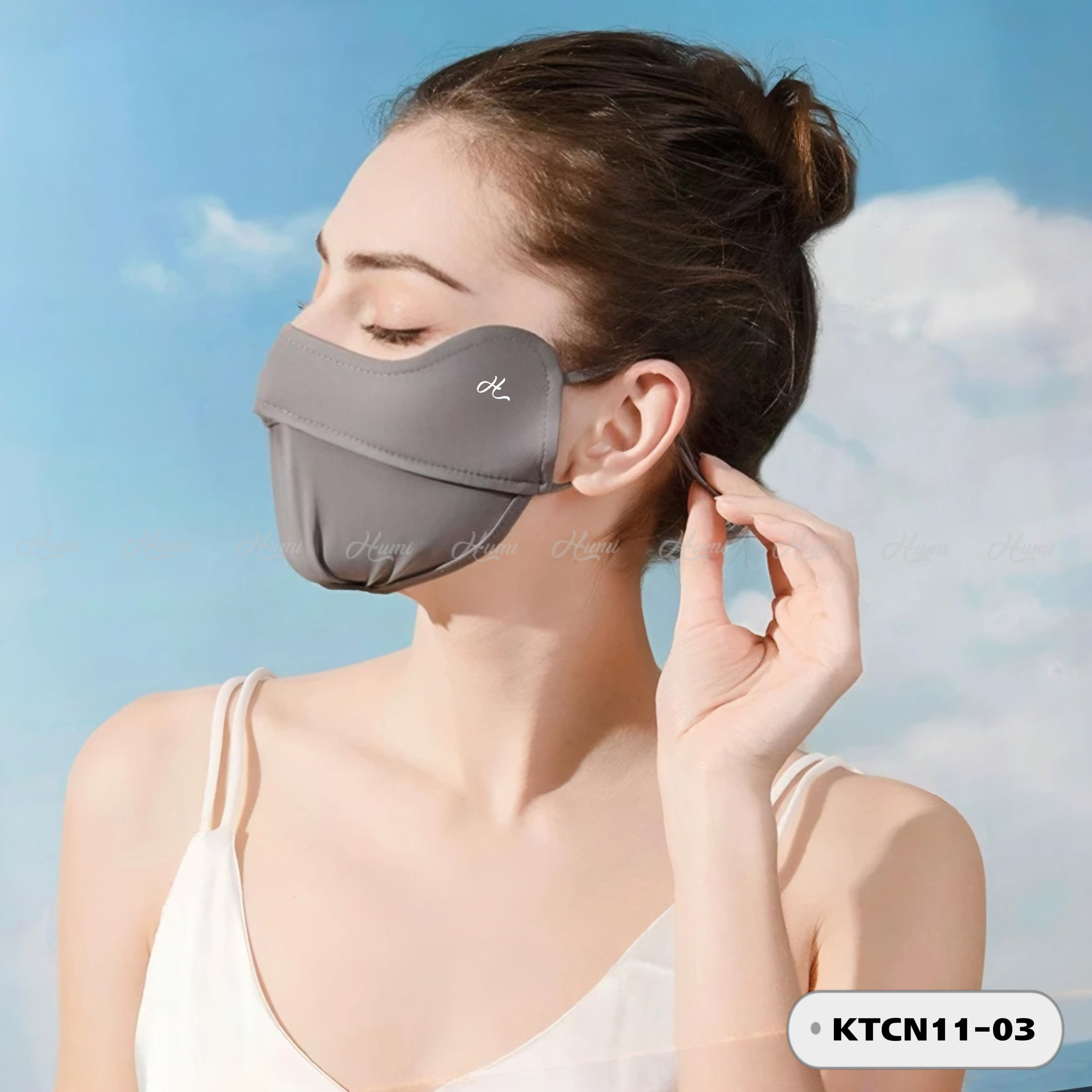 KHẨU TRANG CHỐNG TIA UV CAO CẤP (KTCN11-03 Xám Đậm)