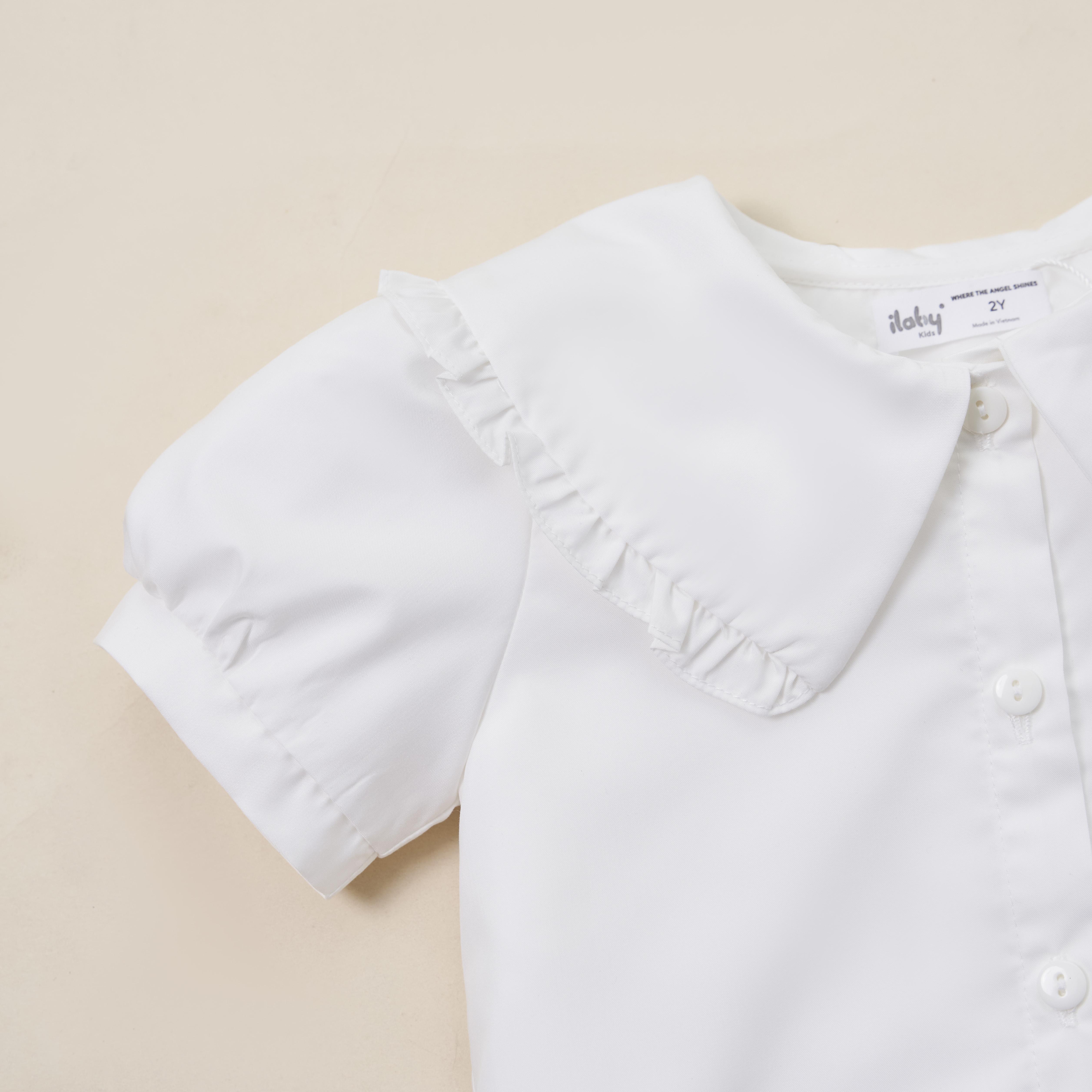 Áo sơ mi cộc tay cổ phối bèo kiểu_thumbnail_3