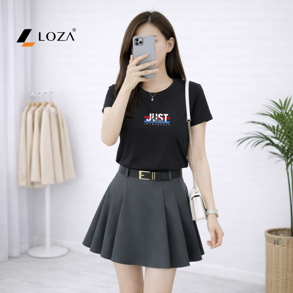 [Form vừa] Áo phông nữ dáng vừa màu đen nhiều hình xinh - Loza G0453_thumbnail_5