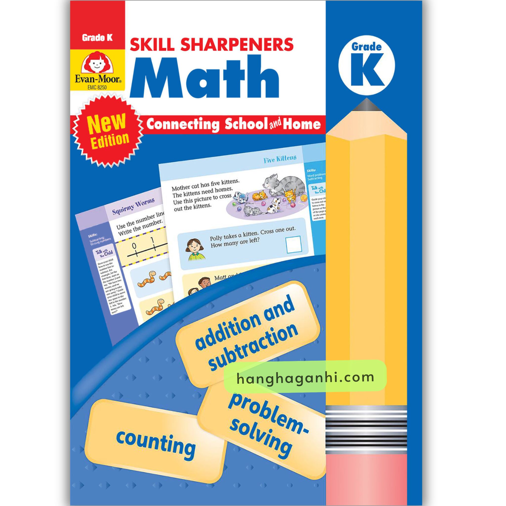 Skill Sharpeners Math grade K, Sách Toán Mỹ Evan Moor cho học sinh mẫu giáo_thumbnail_0