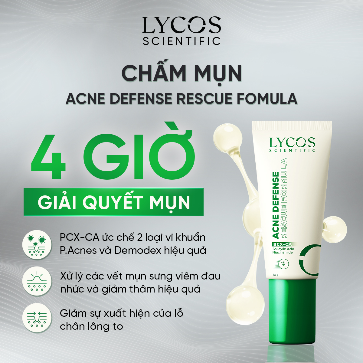Kem Chấm Mụn LYCOS Acne Defense Rescue Formula Hỗ Trợ Làm Khô Cồi, Làm Dịu Và Chăm Sóc Vùng Da Mụn10g_thumbnail_19