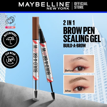 Maybelline Build-A-Brow 2-in-1 Brow Pen + Sealing Gel [Eyebrow, Eyebrow Pencil Brow, Eyebrow Gel]_thumbnail_5