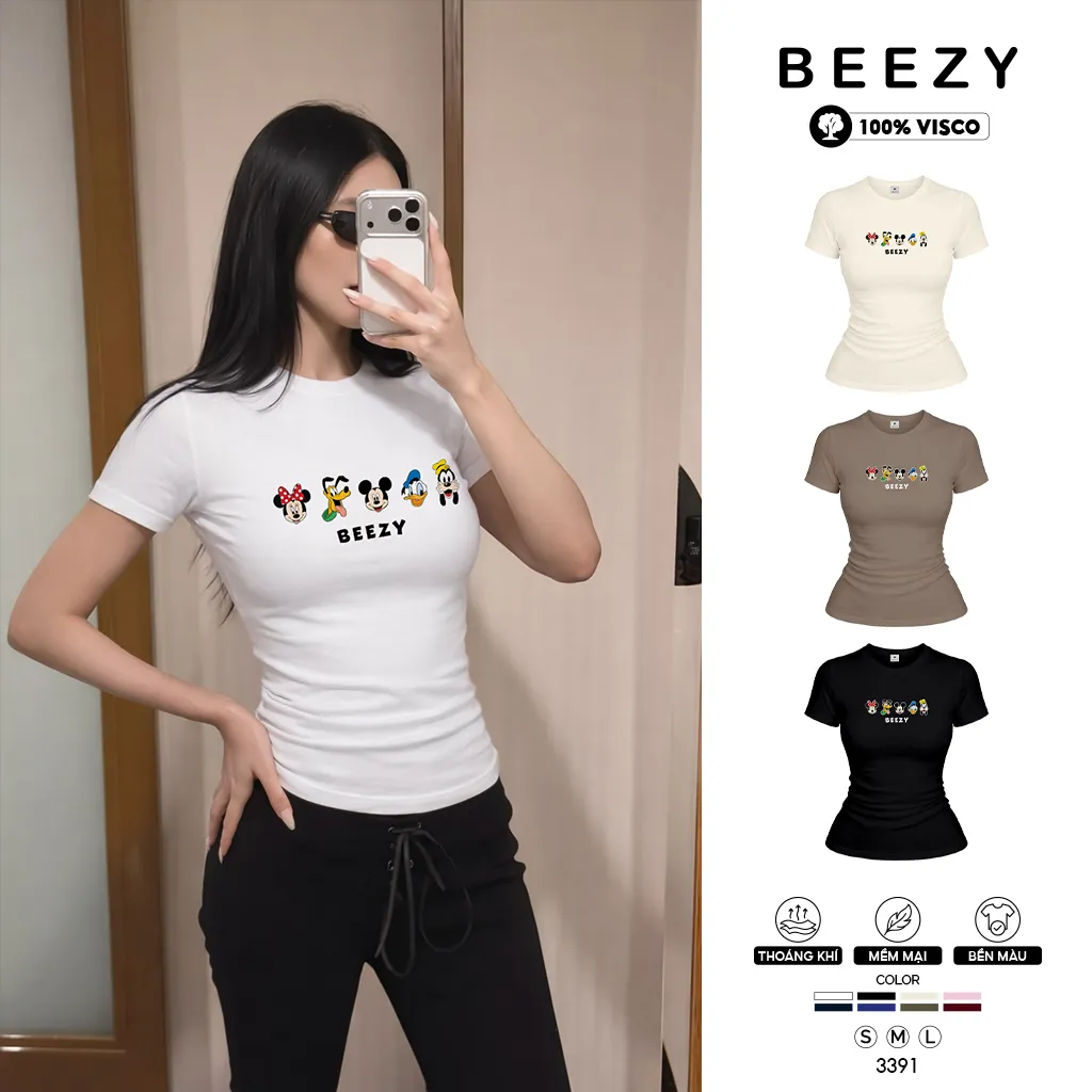 Áo baby tee hoạt hình dễ thương Beezy 3391
