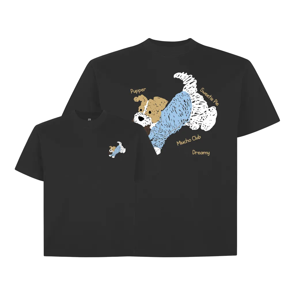 Áo thun boxy hình cún dễ thương 2596 Miucho vải cotton thoáng mát phong cách Hàn Quốc in mix_thumbnail_13