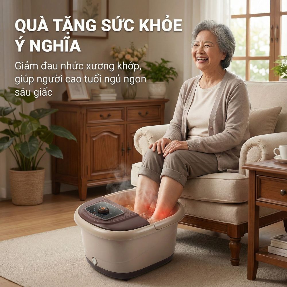 Bồn Ngâm Chân Massage Sục Khí KACHI MK440 - Tự Động Giữ Nước Ấm, Có Khay Thảo Dược_thumbnail_2