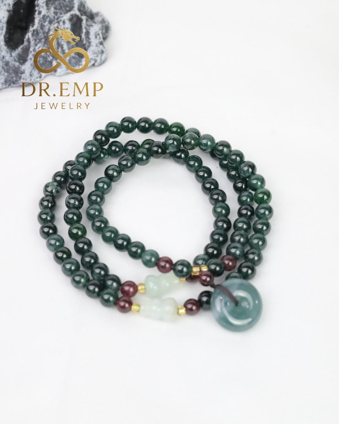 Chuỗi quấn ba vòng tay lam ngọc mix charm đồng điếu_thumbnail_3