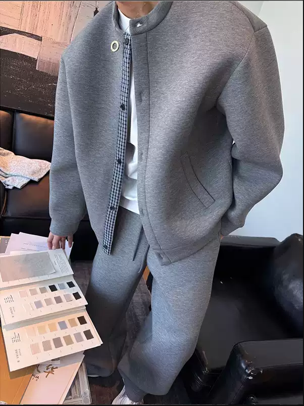 Bộ Đồ Nỉ Xám Unisex Form Rộng – Streetwear Thời Thượng_thumbnail_2