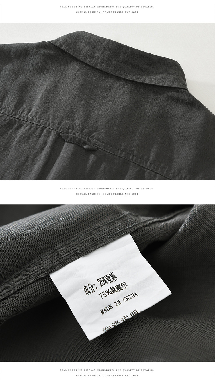 Áo Sơ Mi Nam Ngắn Tay Lyocell Phối Màu Phong Cách Nhật Bản – Form Rộng Nghệ Thuật Thời Trang_thumbnail_3