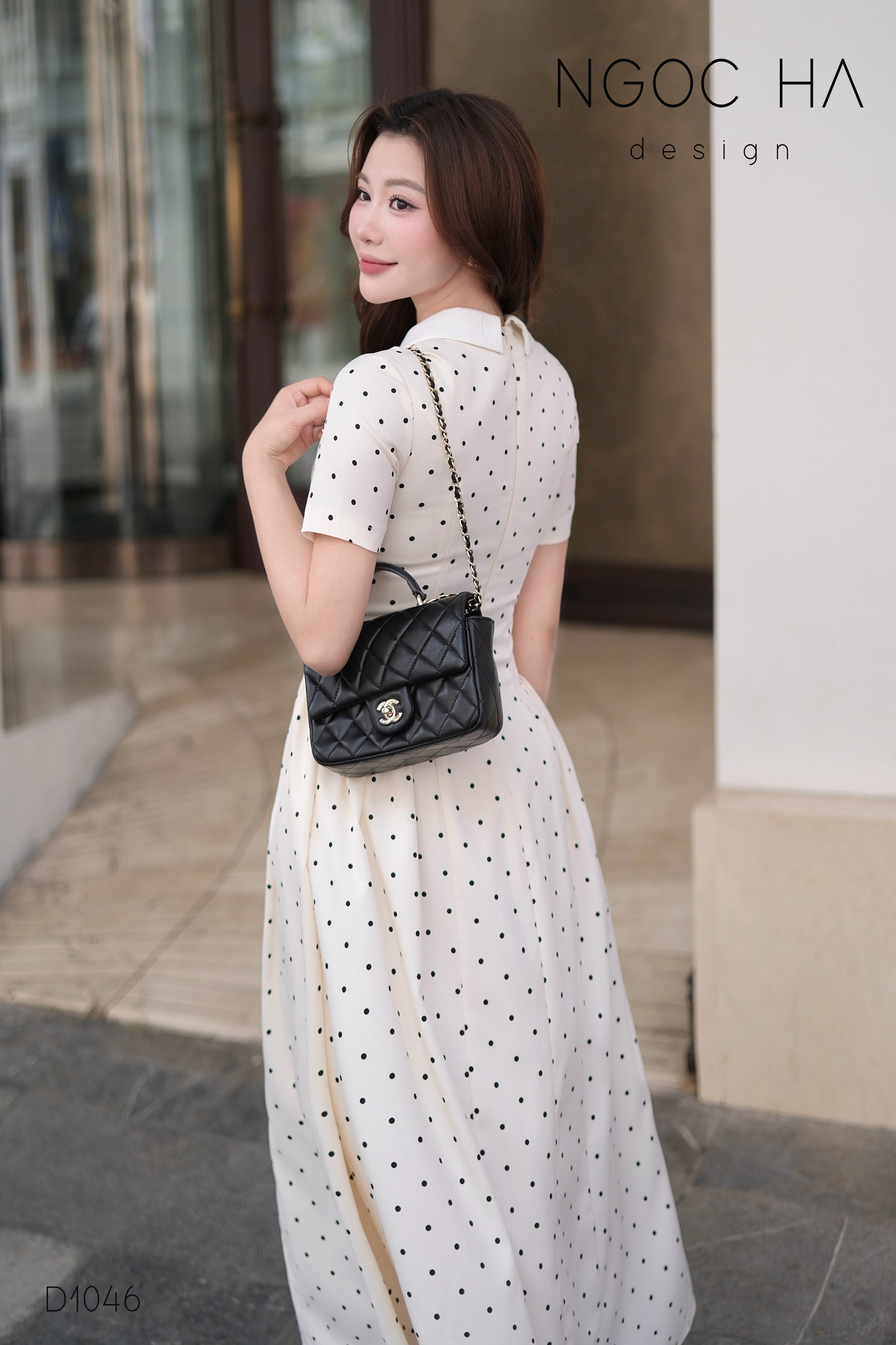 Briona Dress_ Đầm Chấm Bi Cổ Trắng D1046_thumbnail_4