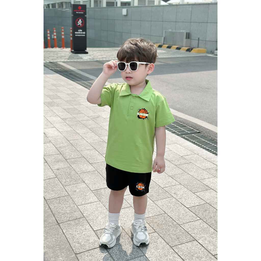 Bộ đồ Polo bé trai in hình Bóng rổ - Loza Kids BO344_thumbnail_3