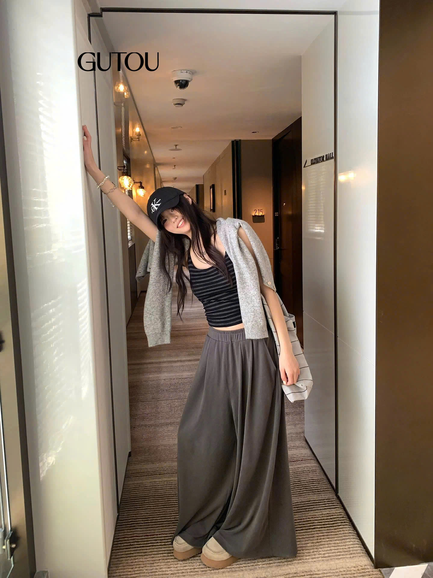 [ GUTOU ] Áo Hai Dây Sọc Ngang Basic_thumbnail_6