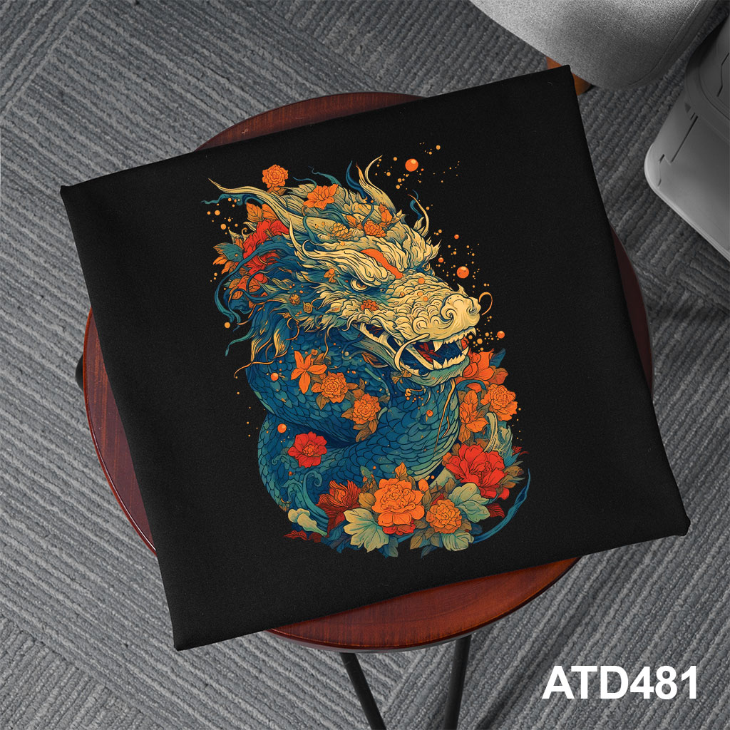 Áo thun nam form rộng 12 con giáp tuổi Thìn ATD481 Miucho Iconic cotton cổ tròn in graphic_thumbnail_5