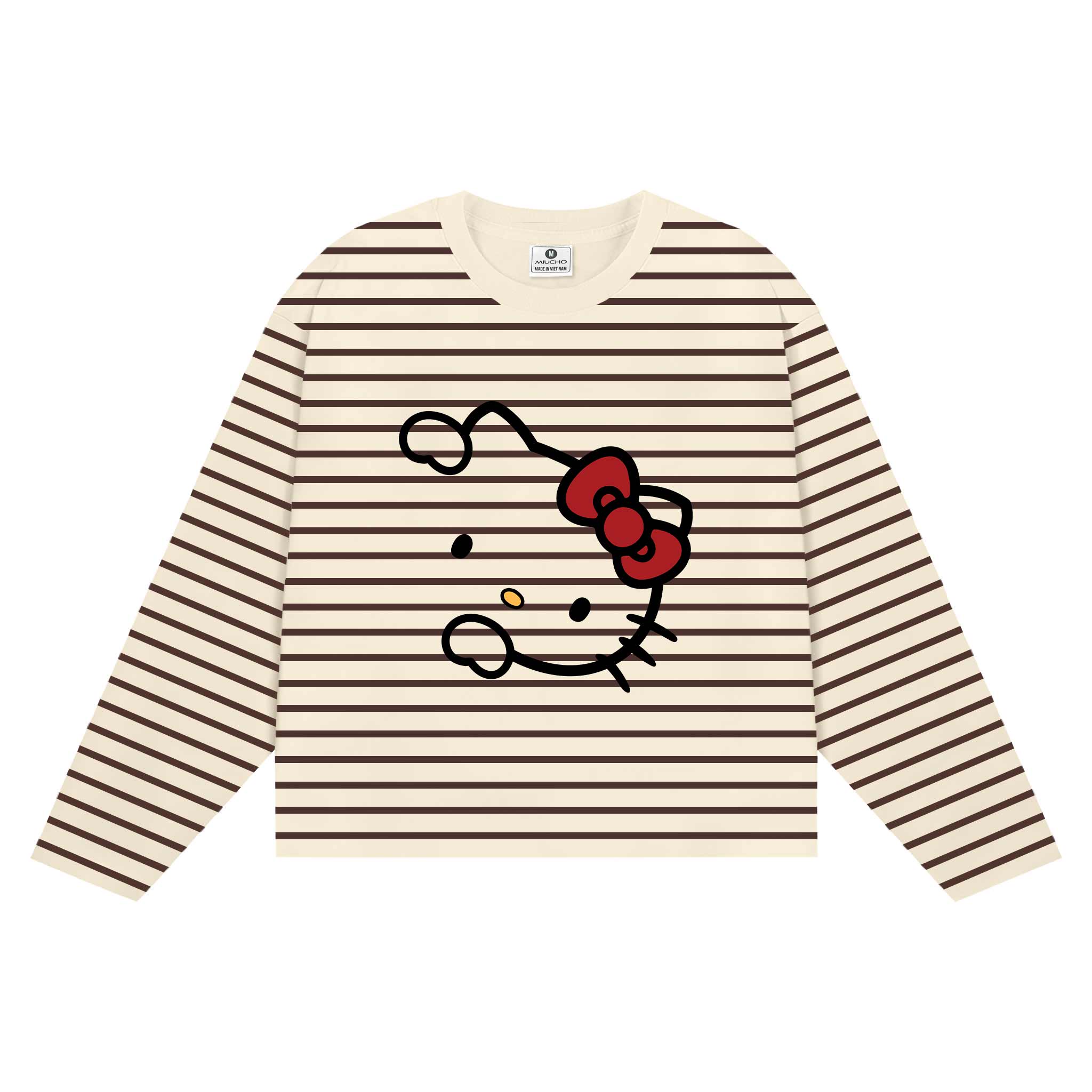 Áo thun nữ form boxy tay dài Miucho vải borip thoáng mát dày dặn hello kitty in mix 2692_thumbnail_12