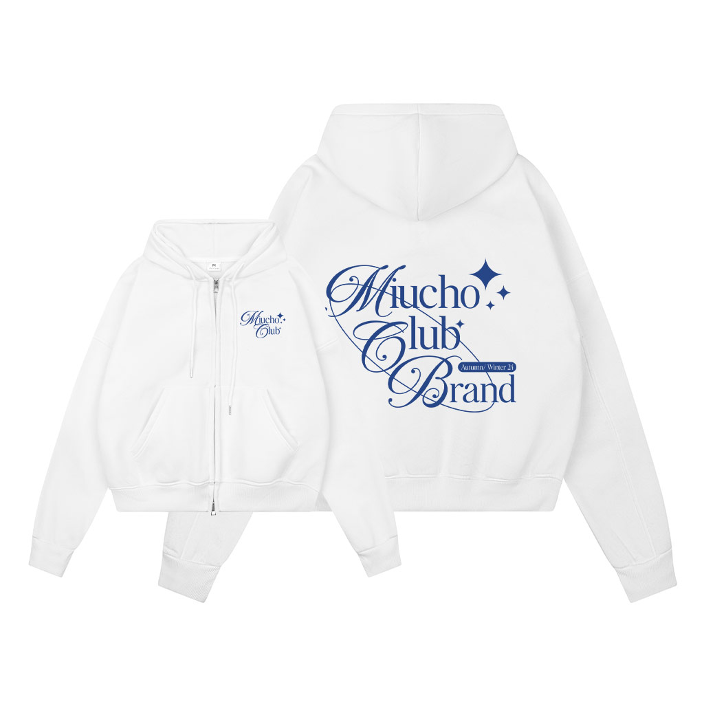 Áo hoodie zip form boxy local brand vải nỉ bông dày dặn khóa kéo  HXD1590 Miucho in typography_thumbnail_3