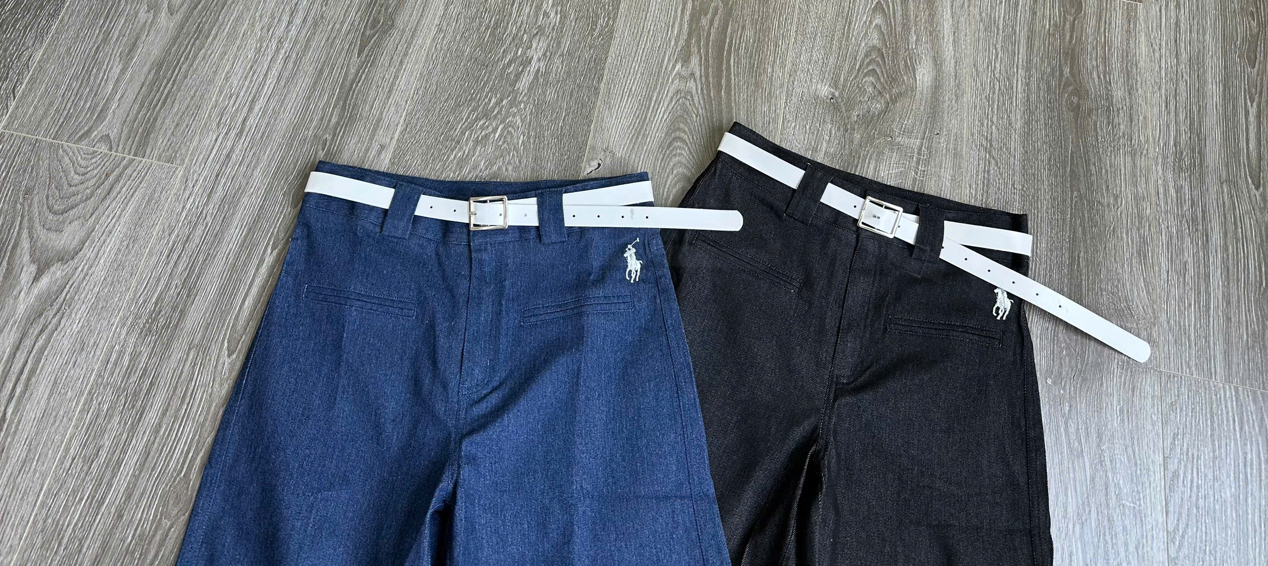 Quần short thêu ngựa kèm belt ( XANH )_thumbnail_14