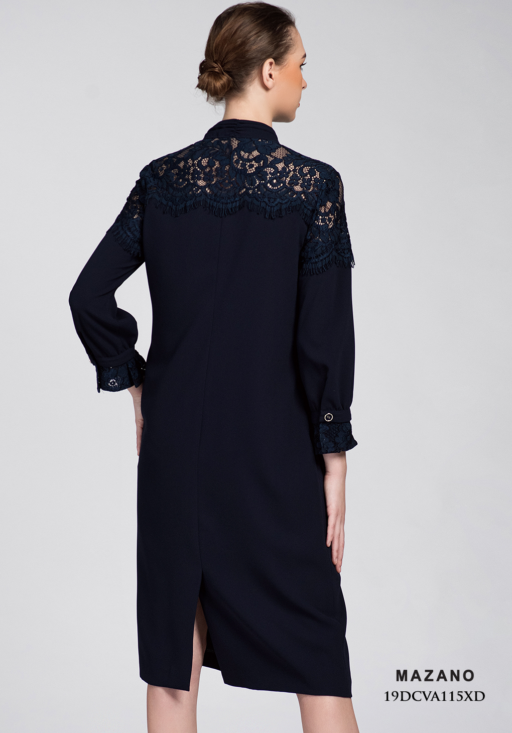 Đầm xanh than phối ren cổ tàu_thumbnail_1