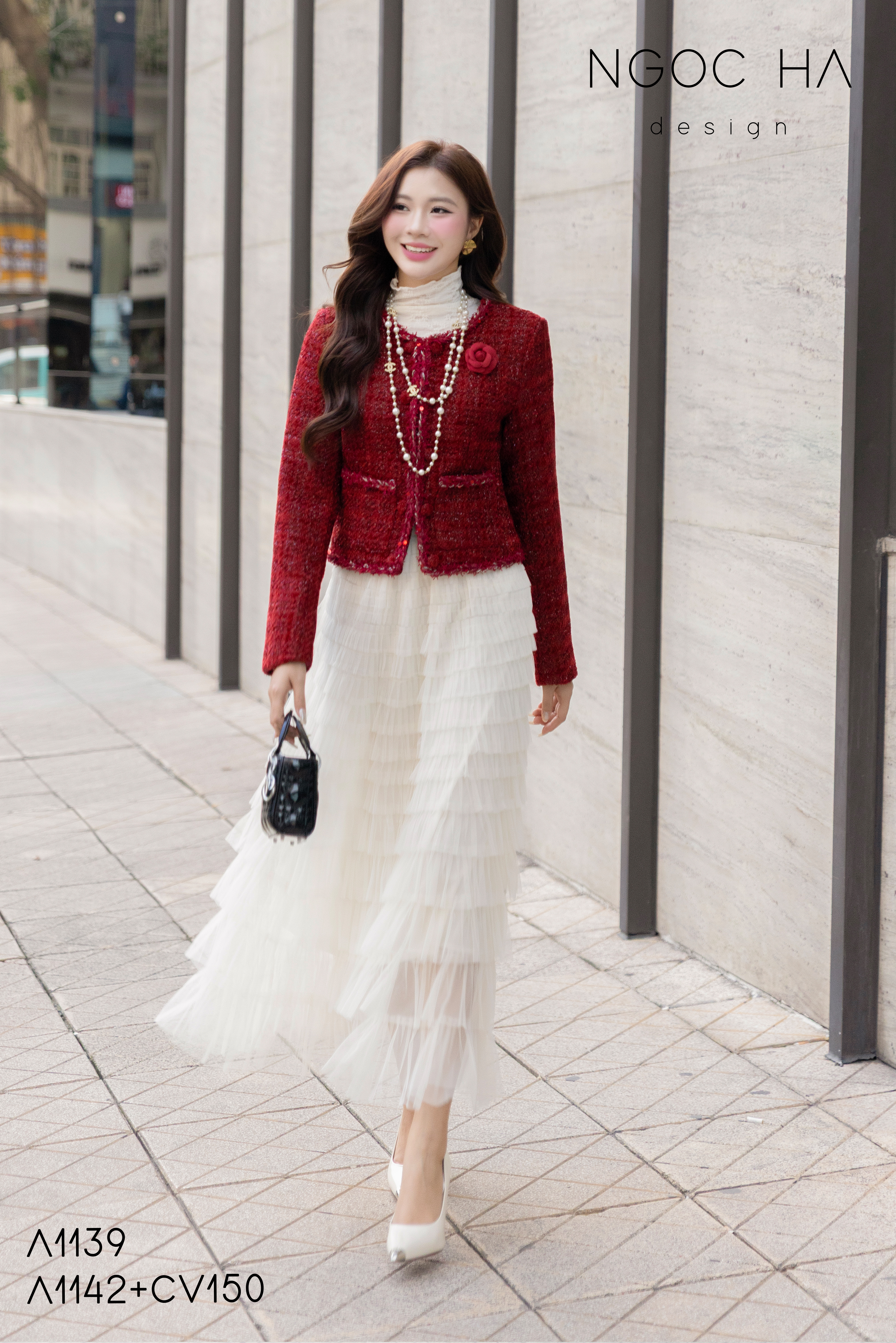 Ruby Top_ Áo Tweed Màu Đỏ A1139_thumbnail_4