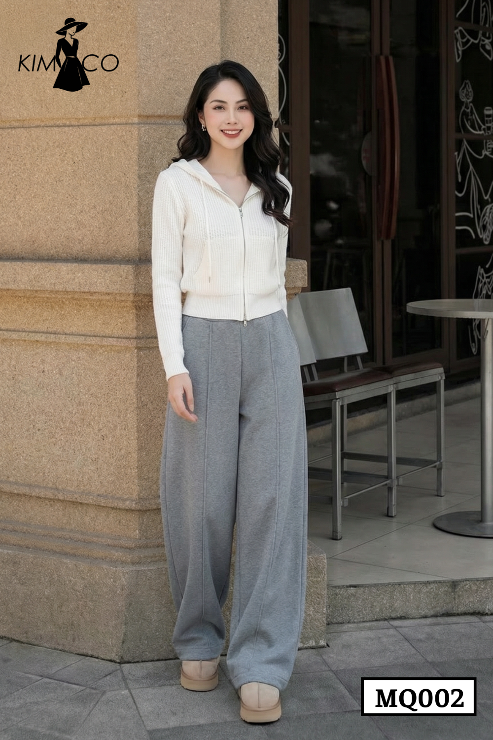 Quần Ống Rộng Lưng Cao Thanh Lịch - MQ002