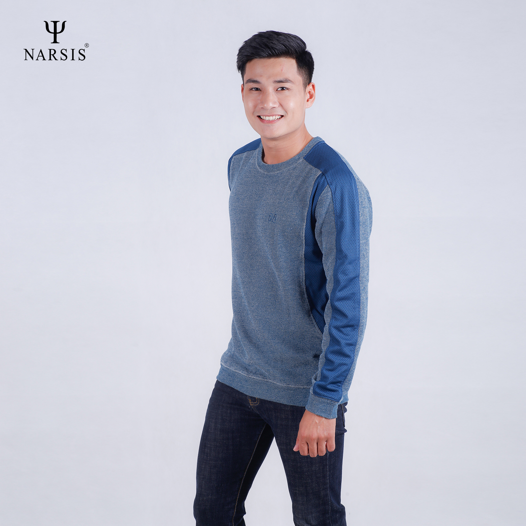 ÁO NAM THU ĐÔNG D7060 NARSIS CHẤT LIỆU THOÁNG MÁT, DỄ CHỊU, THOẢI MÁI CẢ NGÀY, DỄ VẬN ĐỘNG_thumbnail_2