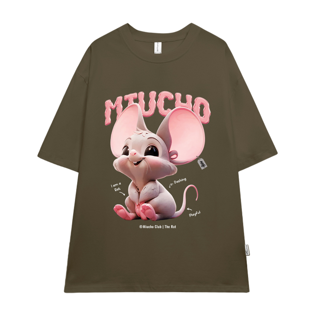 Áo thun form rộng 12 con giáp tuổi Tí ATD1236 Miucho tay ngắn cổ tròn in mix_thumbnail_24