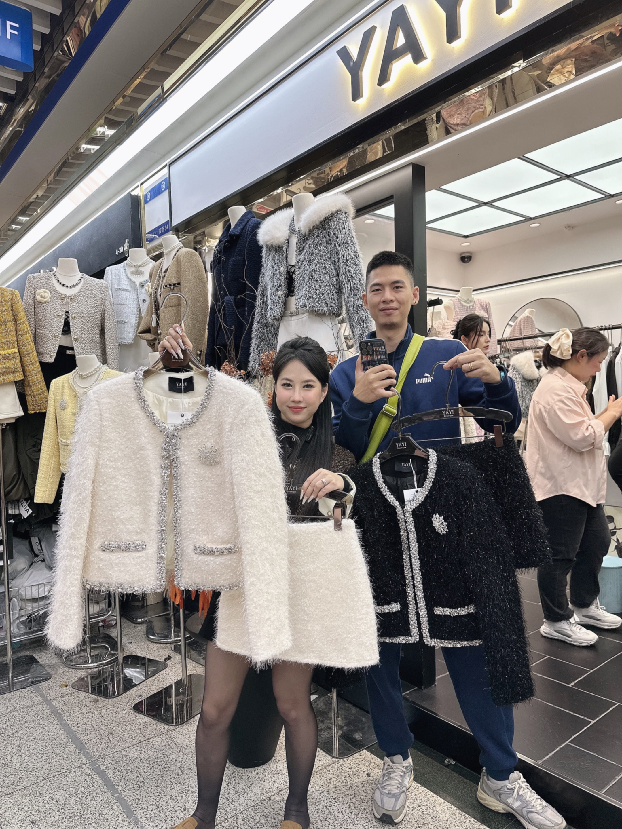 Set dạ lông viền đá - V16