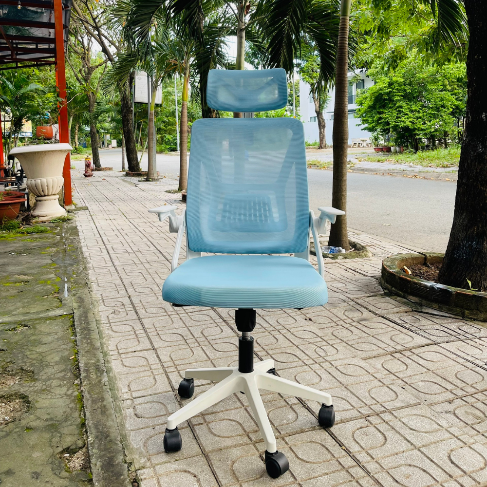 Ghế Công Thái Học LX04 – Vải Lưới Thoáng Mát, Tựa Lưng Đàn Hồi, Thiết Kế Tinh Gọn Hiện Đại