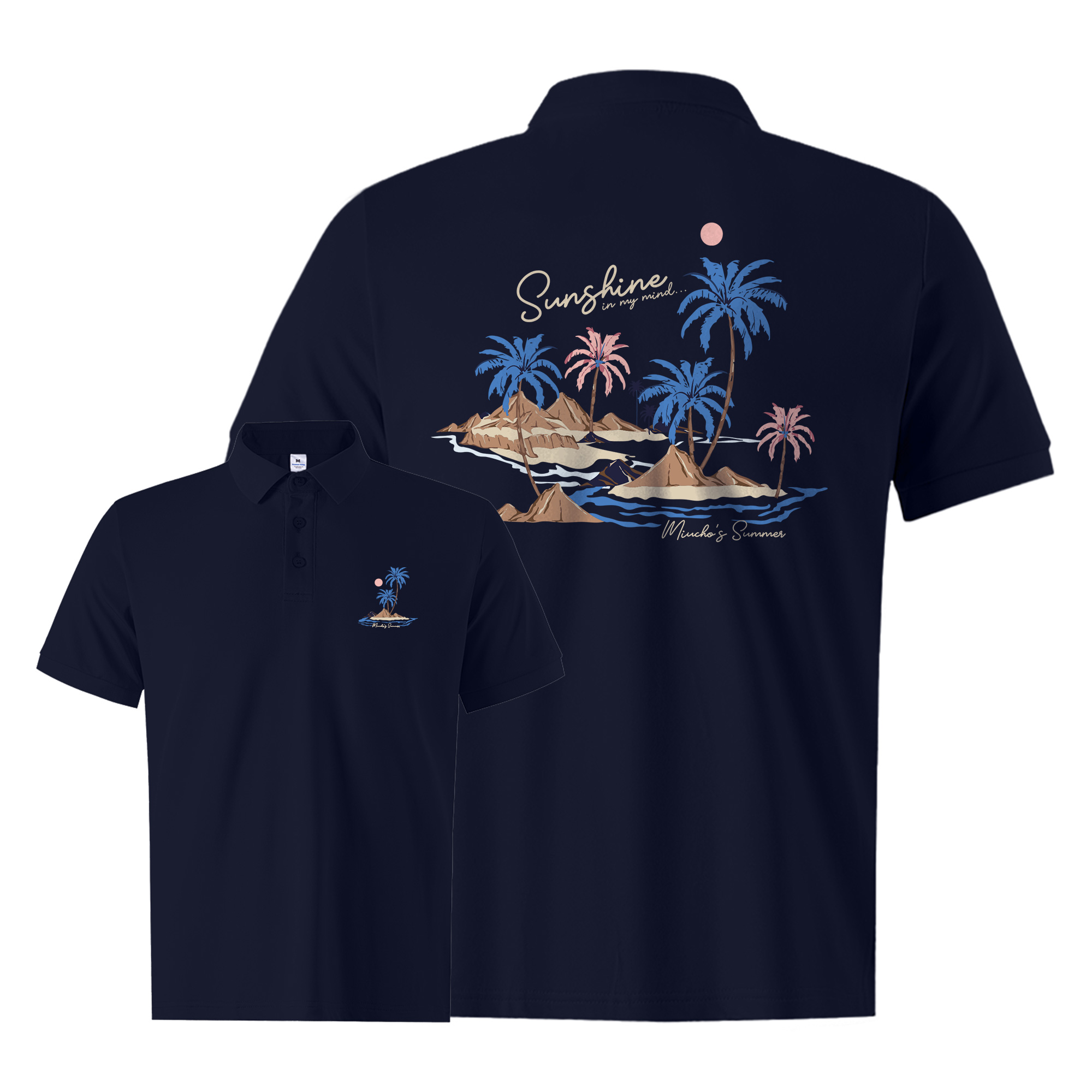 Áo polo nam big size form vừa 2185 Miucho Iconic vải cá sấu polyester co giãn thoáng mát in mix_thumbnail_15