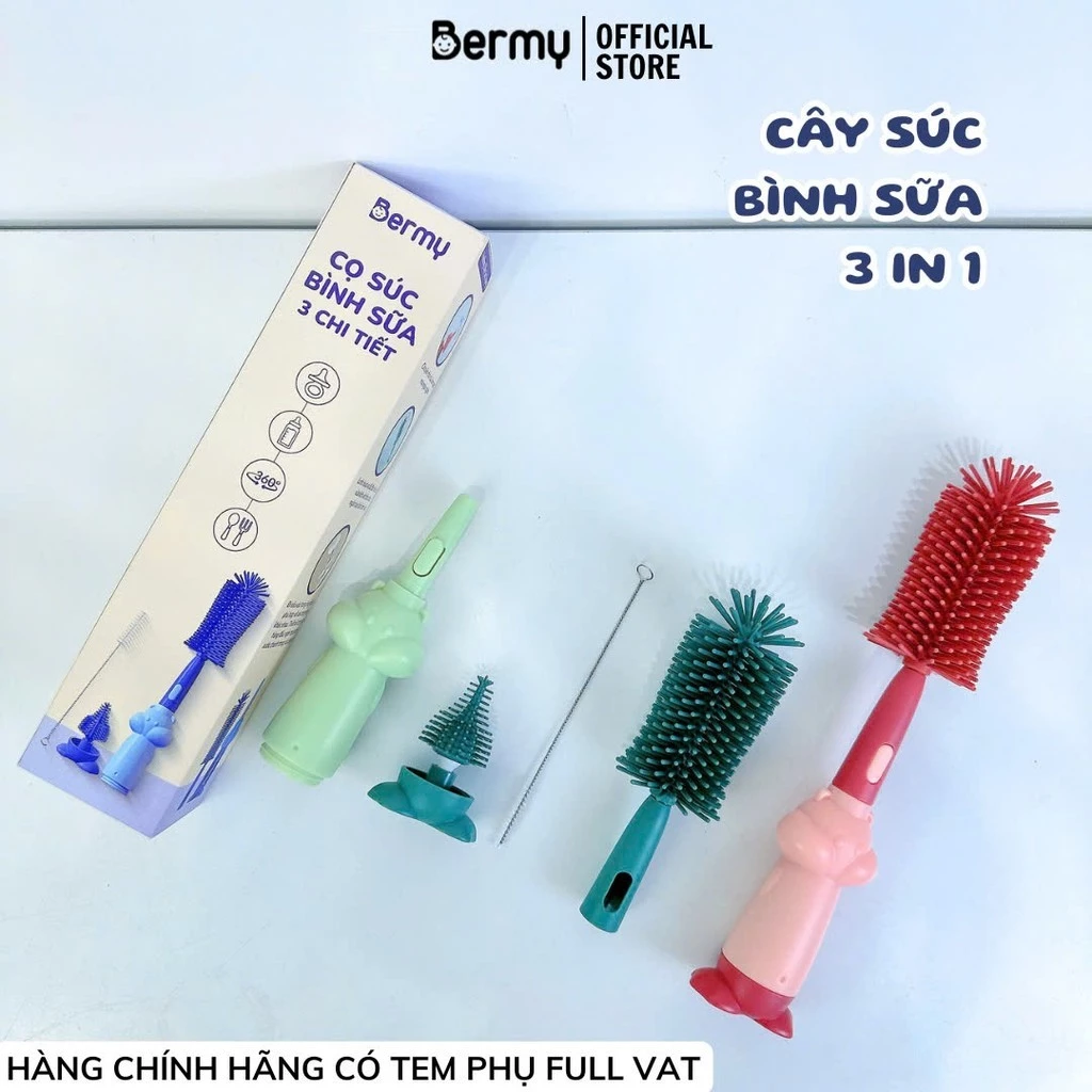 CÂY SÚC BÌNH SỮA BERMY /SÚC BÌNH SỮA 3 CHI TIẾT CHÂN TO ( SHOPEE KO HỘP) - 14T1