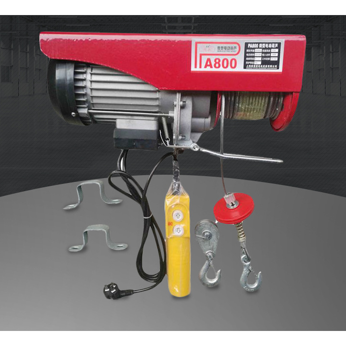 Máy tời điện 220v, Máy tời treo PA800 - 30 mét tải trọng 800kg - 2 móc Lõi đồng_thumbnail_2