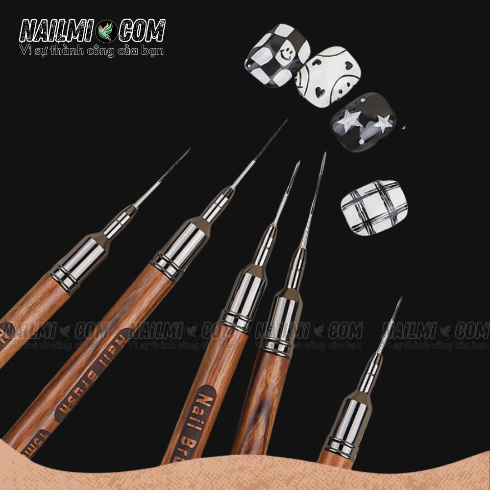 Cọ nét - cọ râu vẽ móng tay - 6mm - Paula - cán gỗ_thumbnail_1