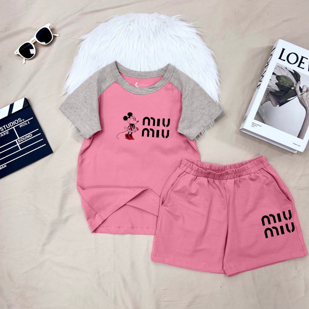 Đồ bộ cho bé gái in hình 'Mickey Miu Miu'-  Loza Kids FB90_thumbnail_5