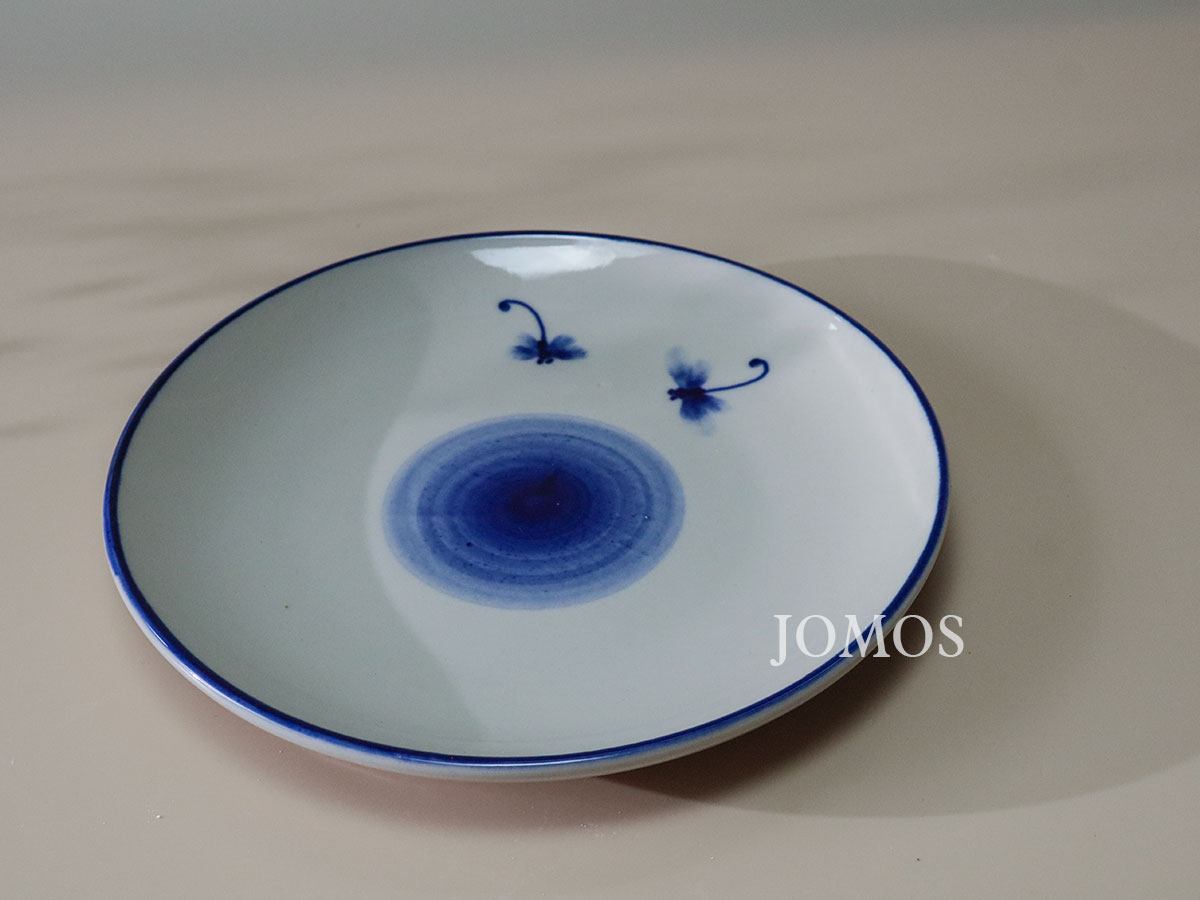 Dĩa gốm 22cm cao cấp lái thiêu chuồn chuồn J000303