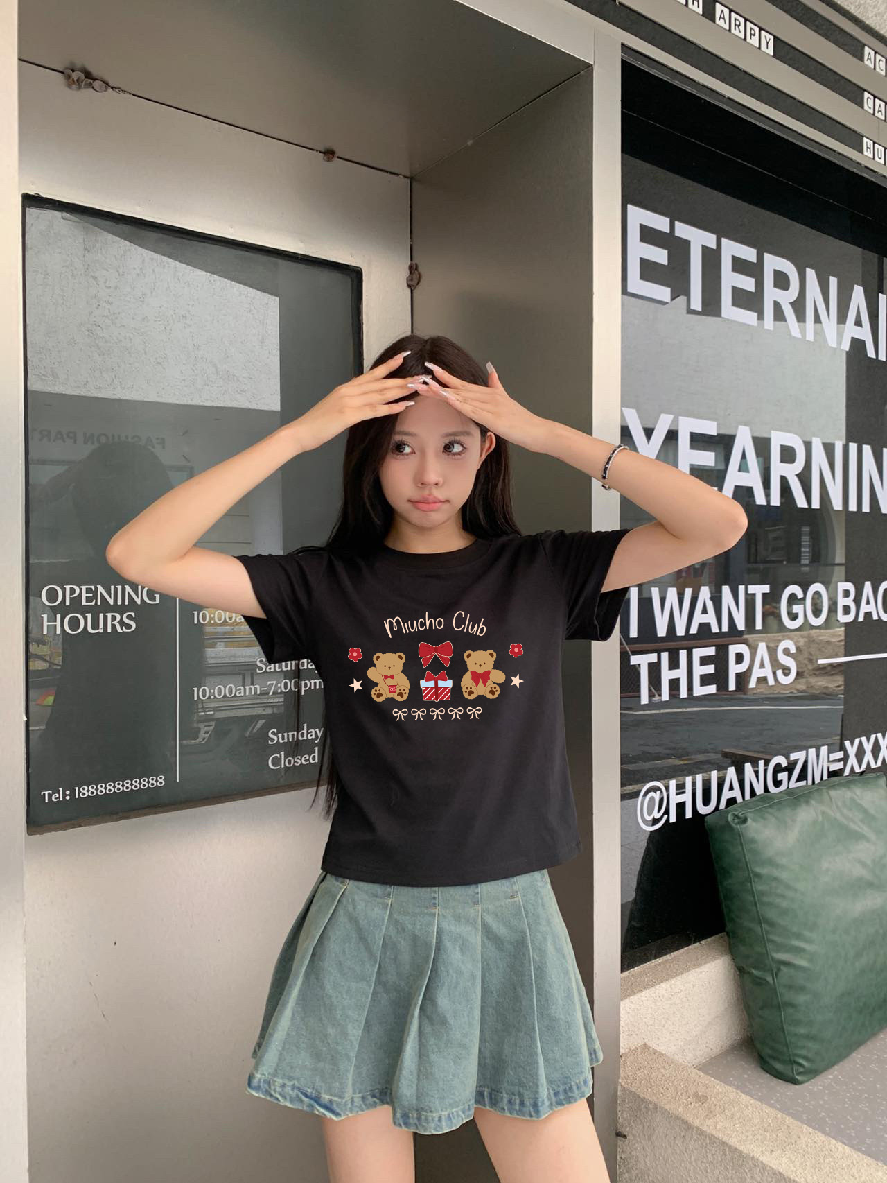 Áo baby tee ôm local brand ABD1627 Miucho vải cotton co giãn thoáng mát cổ tròn in mix_thumbnail_6