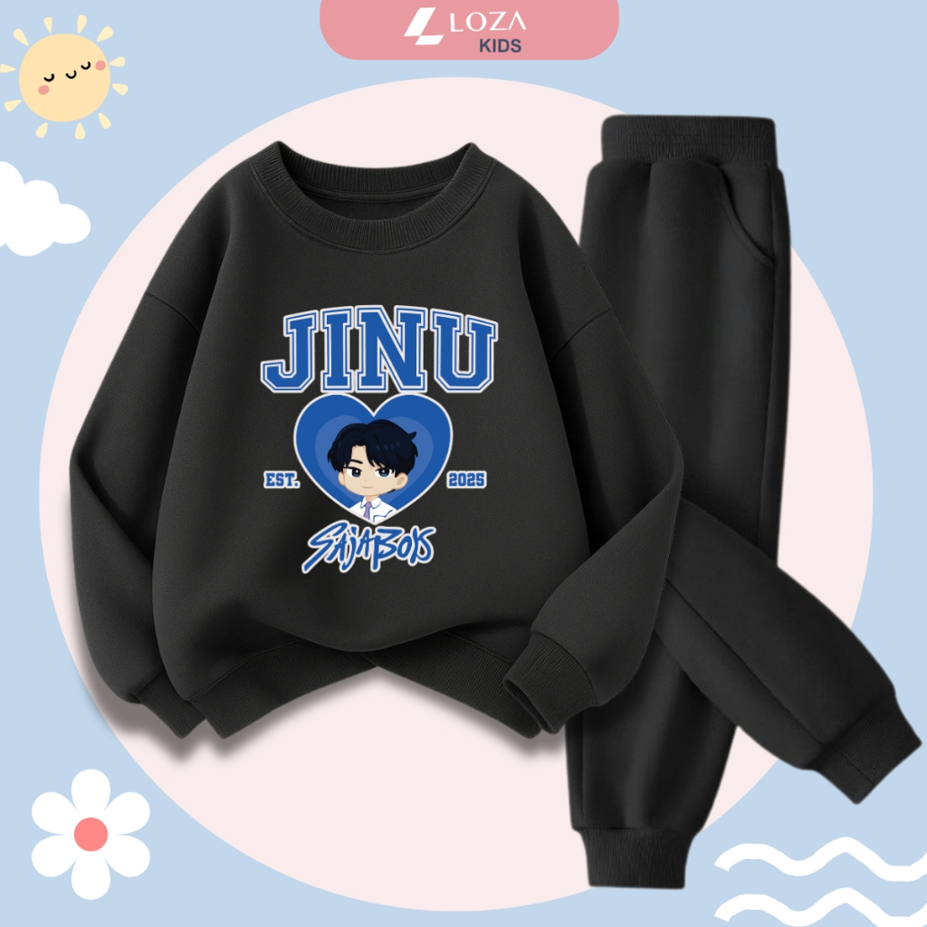 Set bộ nỉ bé trai in hình Jinu Sajaboys - Loza Kids BI548_thumbnail_3