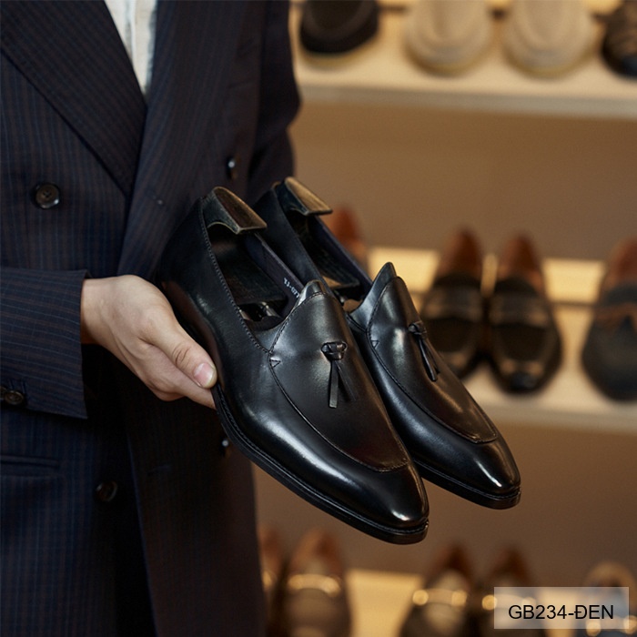 GB234 - Giày Nam Lười Da Bò Thời Trang Hàn Quốc Đế Cao Su Thoáng Khí_thumbnail_3