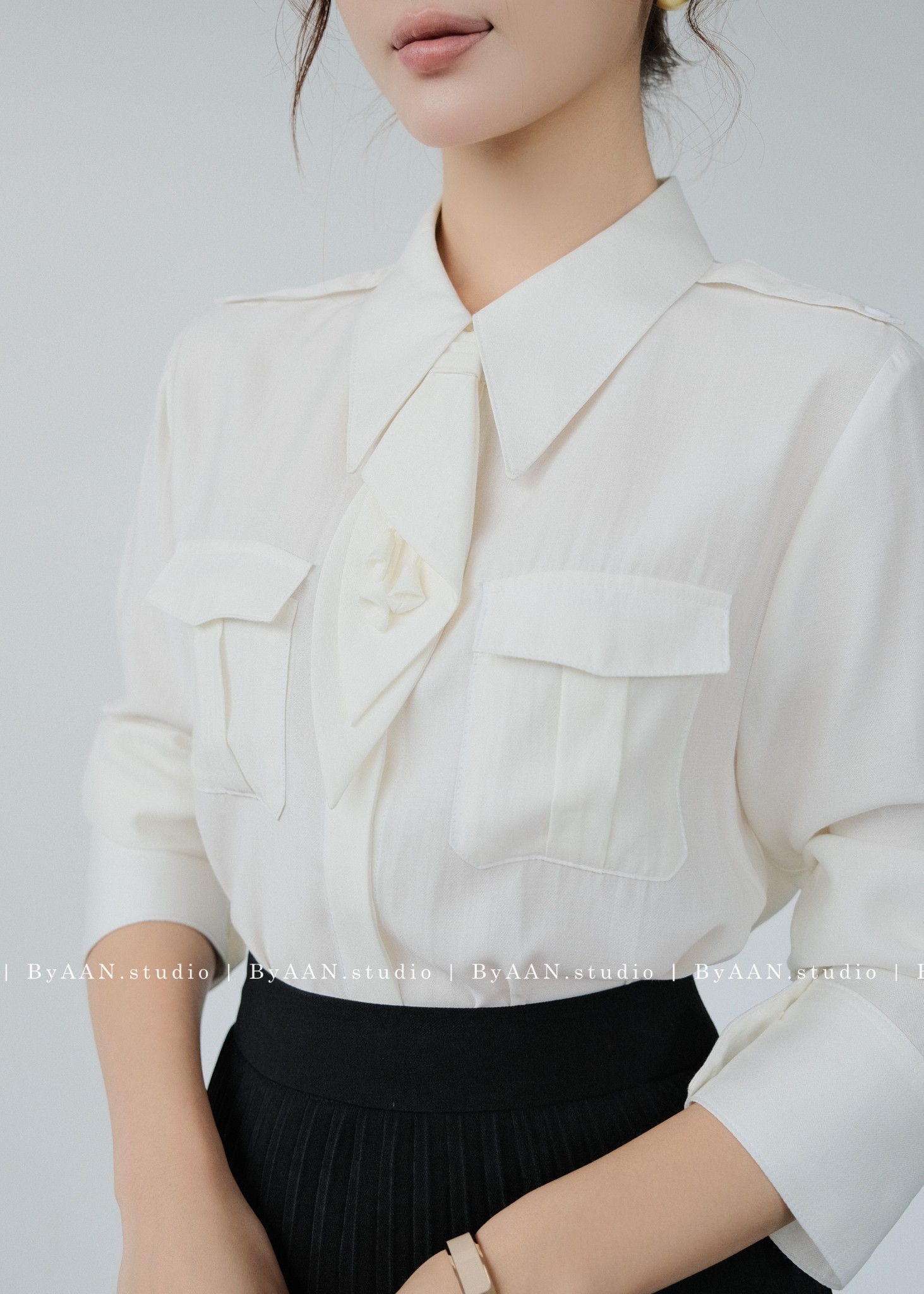 Áo sơ mi kiểu phối cavat rời_thumbnail_2