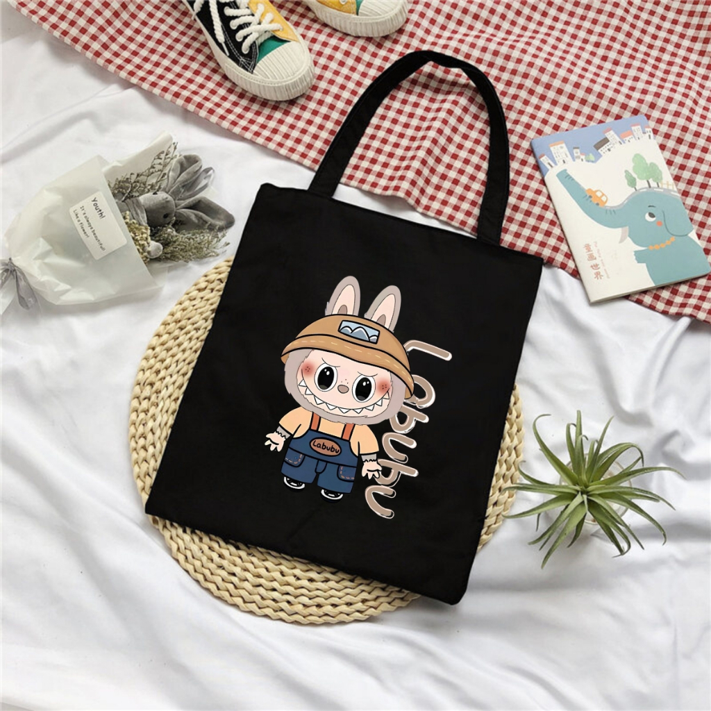 Túi tote in hình LABUBU - Túi vải canvas kích thước 33x37cm đựng vừa A4 và laptop - TOTE06_thumbnail_9