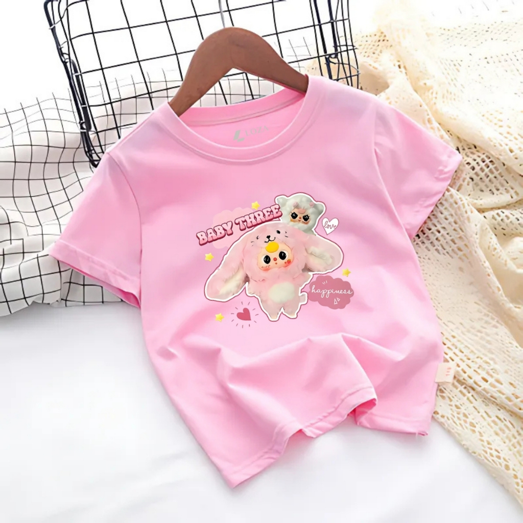 Áo thun bé gái in hình Baby Three - Loza Kids AT032_thumbnail_3