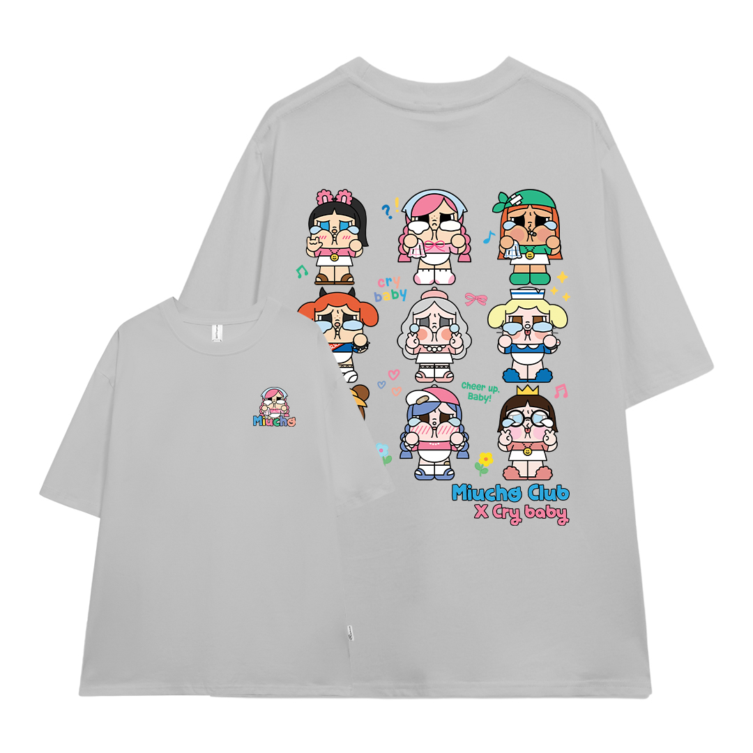 Áo thun CRY BABY nhiều màu ATD1334 Miucho form rộng vải cotton in mix_thumbnail_16