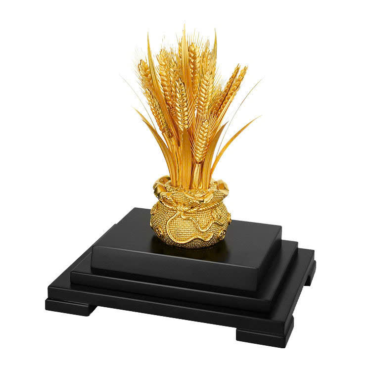 Hũ lúa thần tài mạ vàng 24k ( KT 17X14X22cm ) DxRxC_thumbnail_6