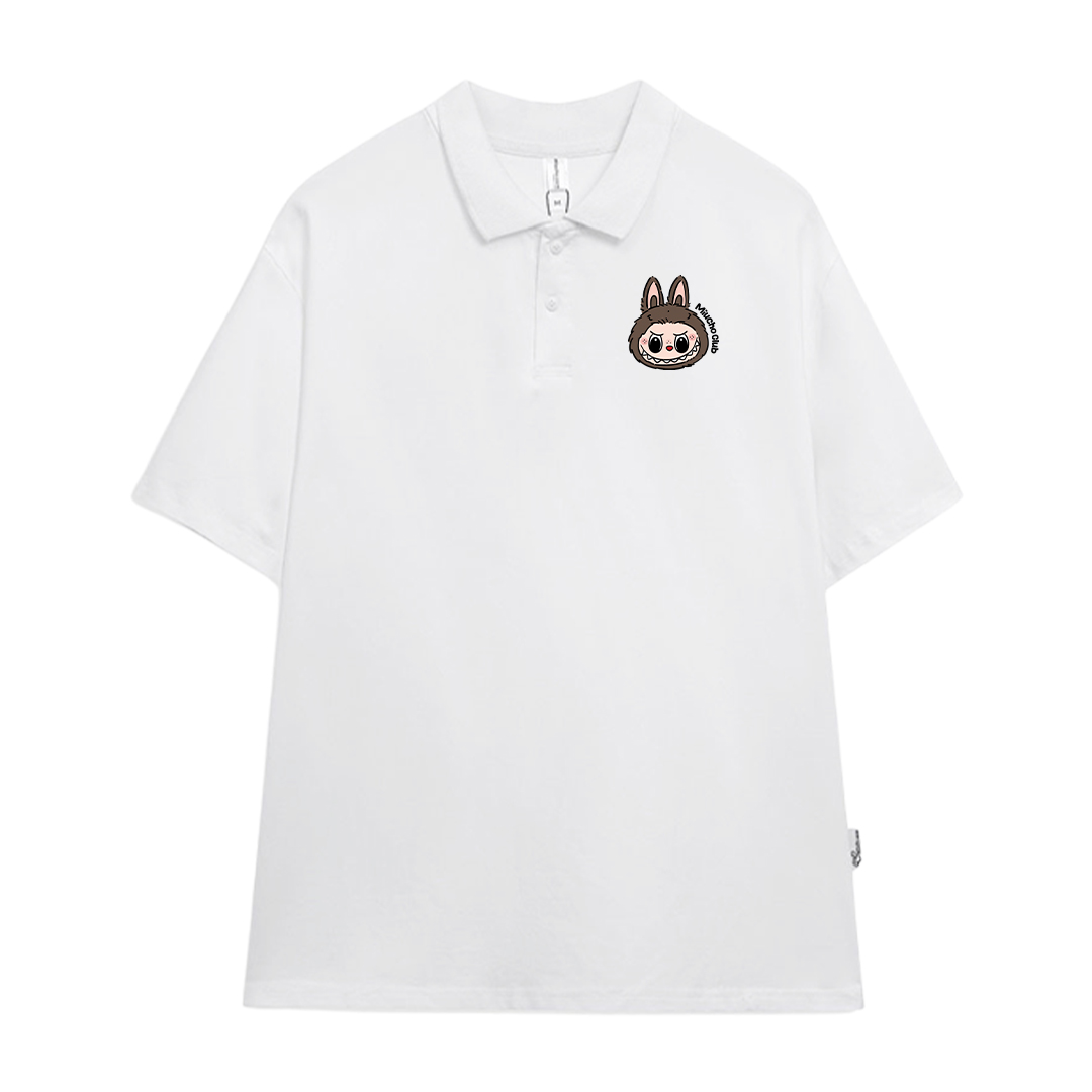 Áo polo labubu form rộng unisex PLD1399 Miucho tay ngắn vải cotton co giản cổ trụ in basic_thumbnail_11