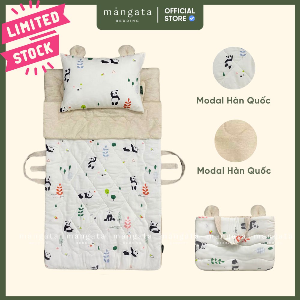 Mẫu Gấu trúc - Bộ chăn gối gấp gọn đi học_thumbnail_0