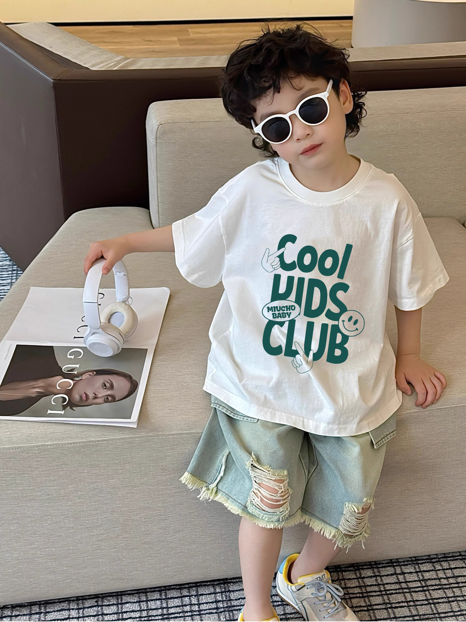 Áo thun cho bé chất vải cao cấp thoáng mát AED2421 Miucho Kid phong cách Hàn Quốc cổ tròn in mix_thumbnail_6