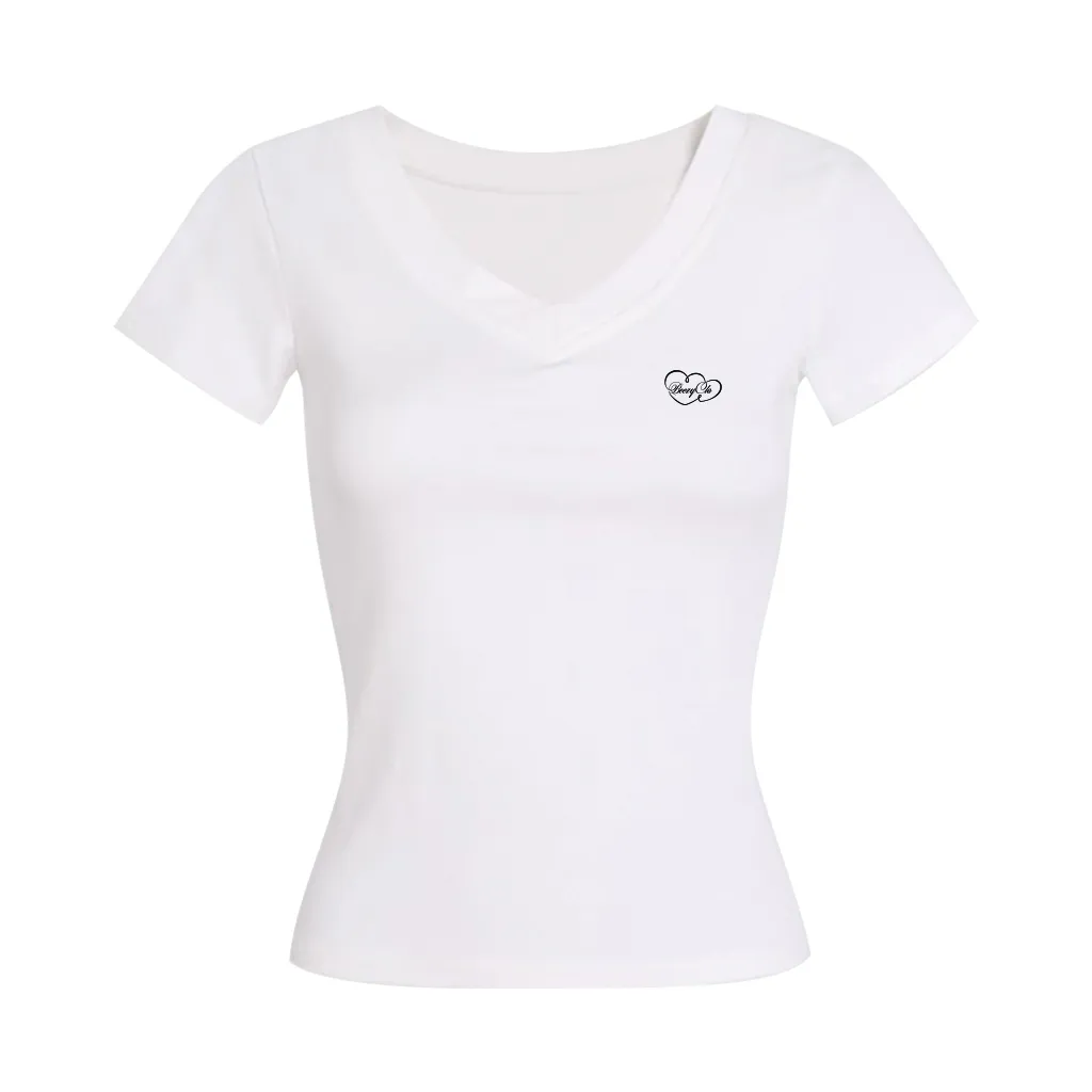 Áo thun cổ tim form ôm Miucho vải visco thoáng mát co giãn tôn dáng dễ phối đồ in mix 2727_thumbnail_0