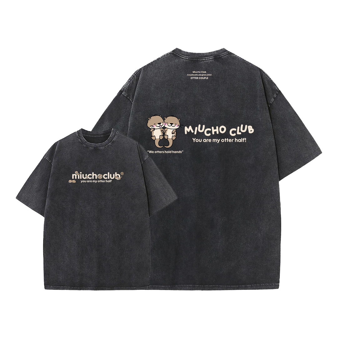 Áo thun cặp nam nữ form rộng 1945 Miucho cổ tròn vải 4c cotton 220gsm thoáng mát in mix_thumbnail_15